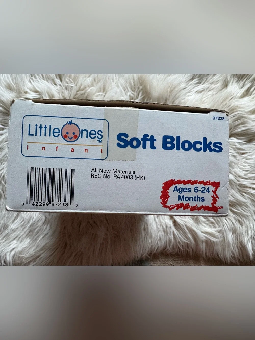 Vintage Little Ones Infant Soft Blocks NEW Set of 6 Kmart 80’s Retro Baby Toys